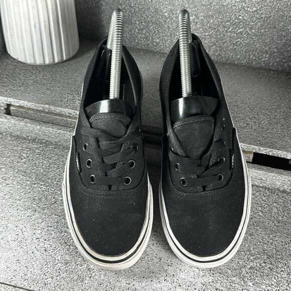 Vans BLACK SHIMMER Authentic Shoes SPARKLE Glitter BLING Size 5.5 4 - Picture 4 of 10